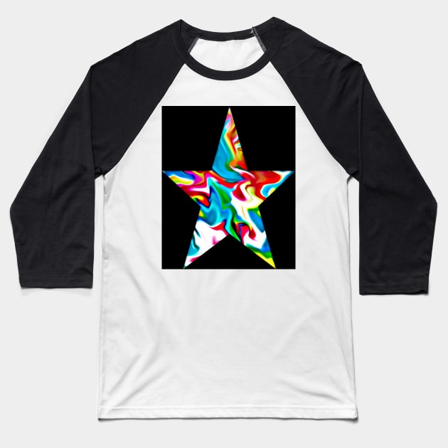 Ghost star black 5 Baseball T-Shirt by YamyMorrell